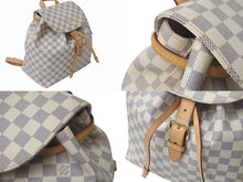 Load image into Gallery viewer, LOUIS VUITTON ルイヴィトン リュック バックパック スペロンBB N41578 ダミエアズール ホワイト PVC レザー ゴールド金具 中古 4c075894
