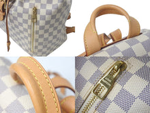 Load image into Gallery viewer, LOUIS VUITTON ルイヴィトン リュック バックパック スペロンBB N41578 ダミエアズール ホワイト PVC レザー ゴールド金具 中古 4c075894