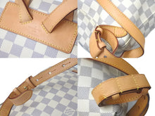 Load image into Gallery viewer, LOUIS VUITTON ルイヴィトン リュック バックパック スペロンBB N41578 ダミエアズール ホワイト PVC レザー ゴールド金具 中古 4c075894