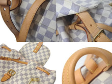 Load image into Gallery viewer, LOUIS VUITTON ルイヴィトン リュック バックパック スペロンBB N41578 ダミエアズール ホワイト PVC レザー ゴールド金具 中古 4c075894