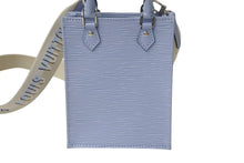 Load image into Gallery viewer, 極美品 LOUIS VUITTON ルイヴィトン プティットサックプラ 2WAYバッグ M81069 エピレザー ブルーエ シルバー金具 中古 4c075895
