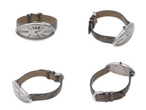 極美品 Cartier カルティエ ベニュワールアロンジェ W1532336 腕時計 K18 ホワイトゴールド レザー 中古 4c075898