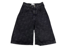 Load image into Gallery viewer, 新品同様 BALENCIAGA バレンシアガ デニムショーツ ハーフパンツ KICK SKATE SHORTS ブラック コットン サイズ25 シルバー金具 中古 4c075903