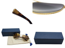 Load image into Gallery viewer, LOUIS VUITTON ルイヴィトン コンスピラシオン パイロット サングラス Z0164U モノグラムパターンレンズ ブラウン ゴールド金具 58□15 135 中古 4c075912
