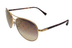 LOUIS VUITTON ルイヴィトン コンスピラシオン パイロット サングラス Z0164U モノグラムパターンレンズ ブラウン ゴールド金具 58□15 135 中古 4c075912