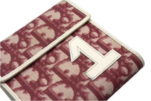 Load image into Gallery viewer, ChristianDior クリスチャンディオール トロッター コンパクトウォレット 三つ折り財布 キャンバス ボルドー 美品 中古 4c075939