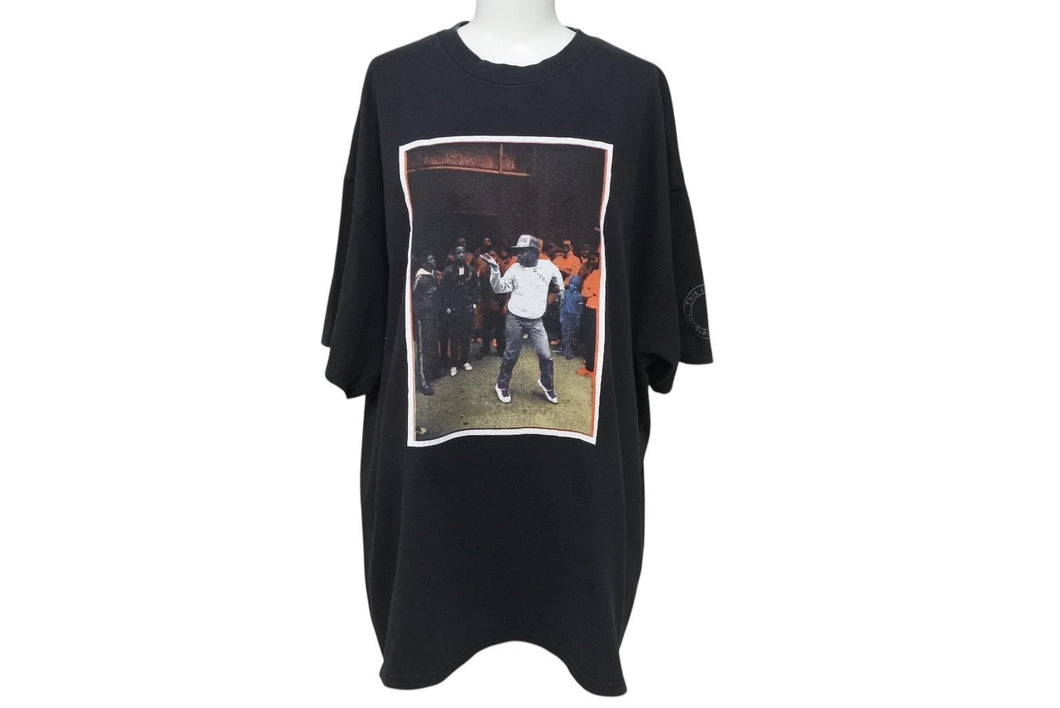 STUSSY ステューシー Tシャツ 00's メキシコ製 CUSTOMADE PRINT TEE フロントフォトプリント オールドブラック 中古 4c075952 