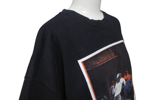 STUSSY ステューシー Tシャツ 00's メキシコ製 CUSTOMADE PRINT TEE フロントフォトプリント オールドブラック 中古 4c075952 