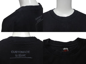 STUSSY ステューシー Tシャツ 00's メキシコ製 CUSTOMADE PRINT TEE フロントフォトプリント オールドブラック 中古 4c075952 