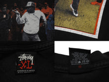 画像をギャラリービューアに読み込む, STUSSY ステューシー Tシャツ 00&#39;s メキシコ製 CUSTOMADE PRINT TEE フロントフォトプリント オールドブラック 中古 4c075952 