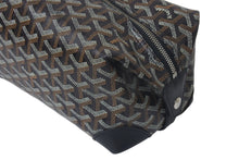 Load image into Gallery viewer, GOYARD ゴヤール ボウリング25 トイレタリーバッグ クラッチバッグ BOWLIN025TY01CL01P ブラック PVC レザー 美品 中古 4c075956