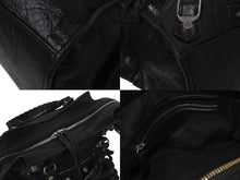 Load image into Gallery viewer, BALENCIAGA バレンシアガ ネオ カゴール シティ XS 2WAY ショルダーバッグ ブラック レザー ハンドバッグ 700940 シルバー金具 美品 中古 4c075957