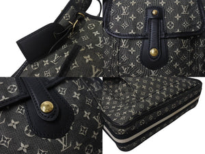 LOUIS VUITTON ルイヴィトン モノグラム ミニ ブザス マリーケイト ショルダーバッグ ノワール ブラック M92324 美品 中古 4c075960