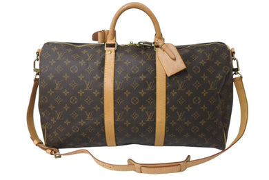 極美品 LOUIS VUITTON ルイヴィトン キーポル バンドリエール50 ボストンバッグ M41416 モノグラム PVC レザー 中古 4c075962