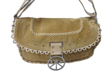Load image into Gallery viewer, ChristianDior クリスチャンディオール ワンショルダーバッグ パリ限定 スエード ラインストーン ブラウン シルバー 美品 中古 4c075963