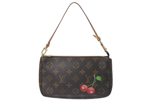 LOUIS VUITTON ルイヴィトン モノグラム チェリー ポシェットアクセソワール アクセサリーポーチ 村上隆 M95008 美品 中古 4c075969