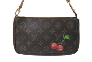 LOUIS VUITTON ルイヴィトン モノグラム チェリー ポシェットアクセソワール アクセサリーポーチ 村上隆 M95008 美品 中古 4c075969