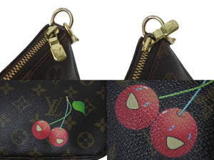 LOUIS VUITTON ルイヴィトン モノグラム チェリー ポシェットアクセソワール アクセサリーポーチ 村上隆 M95008 美品 中古 4c075969