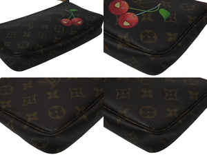 LOUIS VUITTON ルイヴィトン モノグラム チェリー ポシェットアクセソワール アクセサリーポーチ 村上隆 M95008 美品 中古 4c075969
