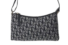 Load image into Gallery viewer, 極美品 ChristianDior クリスチャンディオール ワンショルダーバッグ トロッター キャンバス レザー ブラック グレー 中古 4c075970