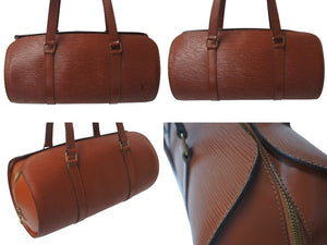 極美品 LOUIS VUITTON ルイヴィトン スフロ ハンドバッグ 筒型 M52223 ケニアブラウン エピレザー ゴールド金具 中古 4c075972