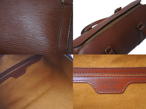 極美品 LOUIS VUITTON ルイヴィトン スフロ ハンドバッグ 筒型 M52223 ケニアブラウン エピレザー ゴールド金具 中古 4c075972