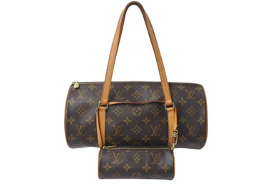 LOUIS VUITTON ルイヴィトン パピヨン30 ハンドバッグ ポーチ M51385 筒型 モノグラムキャンバス ブラウン 美品 中古 4c075973