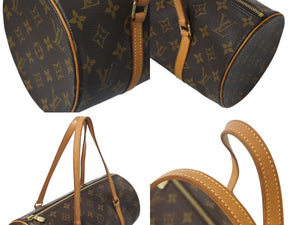 LOUIS VUITTON ルイヴィトン パピヨン30 ハンドバッグ ポーチ M51385 筒型 モノグラムキャンバス ブラウン 美品 中古 4c075973
