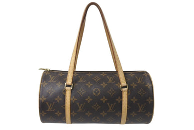 LOUIS VUITTON ルイヴィトン モノグラム パピヨン30 ハンドバッグ 旧型 筒型 ロゴ 鞄 カバン M51365 美品 中古 4c075987