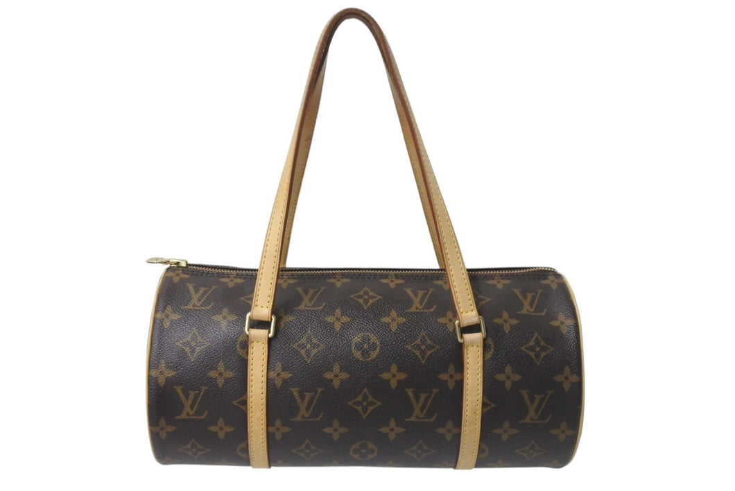 LOUIS VUITTON ルイヴィトン モノグラム パピヨン30 ハンドバッグ 旧型 筒型 ロゴ 鞄 カバン M51365 美品 中古 4c075987
