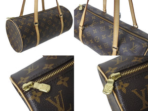 LOUIS VUITTON ルイヴィトン モノグラム パピヨン30 ハンドバッグ 旧型 筒型 ロゴ 鞄 カバン M51365 美品 中古 4c075987