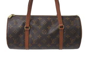 LOUIS VUITTON ルイヴィトン モノグラム パピヨン30 ハンドバッグ 旧型 筒型 ロゴ 鞄 カバン M51365 美品 中古 4c075987