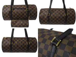 極美品 LOUIS VUITTON ルイヴィトン ハンドバッグ パピヨン30 ダミエキャンバス N51303 ブラウン ゴールド金具 中古 4c075991