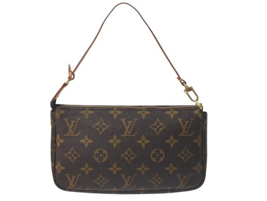 極美品 LOUIS VUITTON ルイヴィトン アクセサリーポーチ ポシェットアクセソワール M51980 モノグラム ブラウン スト付き 中古 4c075993
