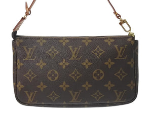 極美品 LOUIS VUITTON ルイヴィトン アクセサリーポーチ ポシェットアクセソワール M51980 モノグラム ブラウン スト付き 中古 4c075993