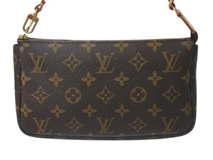 極美品 LOUIS VUITTON ルイヴィトン アクセサリーポーチ ポシェットアクセソワール M51980 モノグラム ブラウン スト付き 中古 4c075993