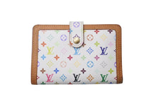 Load image into Gallery viewer, LOUIS VUITTON ルイヴィトン ポルトフォイユヴィエノワ 二つ折り財布 M92987 村上隆 ホワイト モノグラム マルチカラー PVC ヌメ革 ゴールド金具 良品 中古 075995