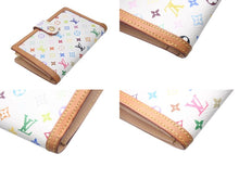 Load image into Gallery viewer, LOUIS VUITTON ルイヴィトン ポルトフォイユヴィエノワ 二つ折り財布 M92987 村上隆 ホワイト モノグラム マルチカラー PVC ヌメ革 ゴールド金具 良品 中古 075995