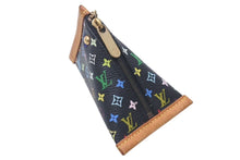 画像をギャラリービューアに読み込む, LOUIS VUITTON ルイヴィトン コインケース キーホルダー キーチャーム M58020 ブラック マルチカラー PVC レザー ゴールド金具 美品 中古 4c075996