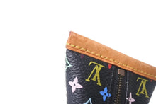 画像をギャラリービューアに読み込む, LOUIS VUITTON ルイヴィトン コインケース キーホルダー キーチャーム M58020 ブラック マルチカラー PVC レザー ゴールド金具 美品 中古 4c075996