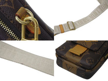 Load image into Gallery viewer, LOUIS VUITTON ルイヴィトン モノグラム ダブル フォンポーチ LVメイド ミニショルダーバッグ M81005 PVC レザー ブラウン 美品 中古 4c075997