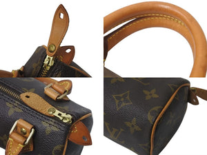 LOUIS VUITTON ルイヴィトン ミニスピーディ ハンドバッグ モノグラム M41534 PVC ブラウン ゴールド金具 美品 中古 4c076000