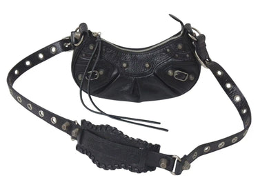 極美品 BALENCIAGA バレンシアガ LE CAGOLE XS ルカゴール XS ワンショルダーバッグ 671309 レザー ブラック 中古 4c076002