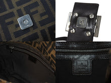 Load image into Gallery viewer, FENDI フェンディ マンマバケット ショルダーバッグ ズッカ柄 ブラウン コットンキャンバス レザー シルバー金具 美品 中古 4c076005