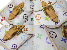 Load image into Gallery viewer, 極美品 LOUIS VUITTON ルイヴィトン プチ ノエ ショルダーバッグ M42229 モノグラム マルチカラー PVC ヌメ革 ホワイト 中古 4c076006