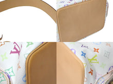 Load image into Gallery viewer, 極美品 LOUIS VUITTON ルイヴィトン プチ ノエ ショルダーバッグ M42229 モノグラム マルチカラー PVC ヌメ革 ホワイト 中古 4c076006