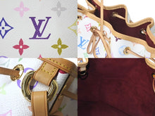 Load image into Gallery viewer, 極美品 LOUIS VUITTON ルイヴィトン プチ ノエ ショルダーバッグ M42229 モノグラム マルチカラー PVC ヌメ革 ホワイト 中古 4c076006