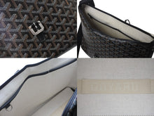 Load image into Gallery viewer, GOYARD ゴヤール カペシアン MM メッセンジャー ショルダーバッグ ゴヤールディンキャンバス シュヴロッシュカーフスキン ブラック 美品 中古 4c076007