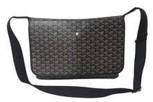 Load image into Gallery viewer, GOYARD ゴヤール カペシアン MM メッセンジャー ショルダーバッグ ゴヤールディンキャンバス シュヴロッシュカーフスキン ブラック 美品 中古 4c076007
