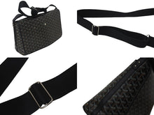 Load image into Gallery viewer, GOYARD ゴヤール カペシアン MM メッセンジャー ショルダーバッグ ゴヤールディンキャンバス シュヴロッシュカーフスキン ブラック 美品 中古 4c076007
